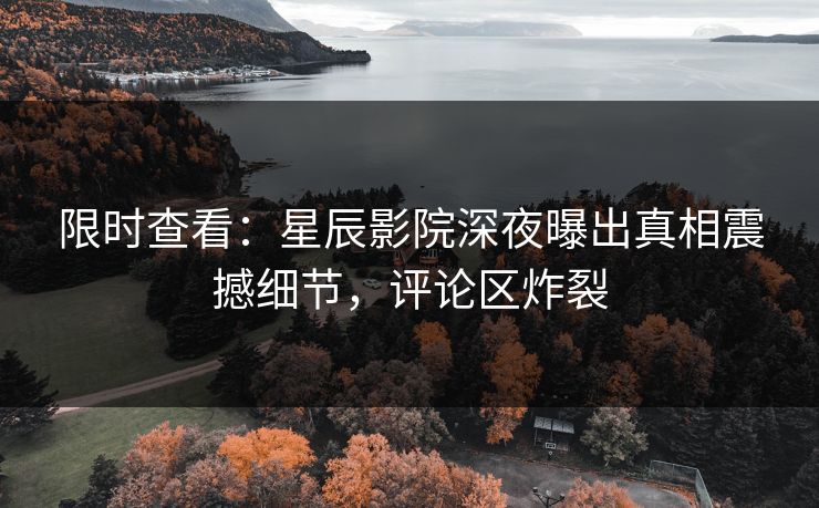 限时查看：星辰影院深夜曝出真相震撼细节，评论区炸裂
